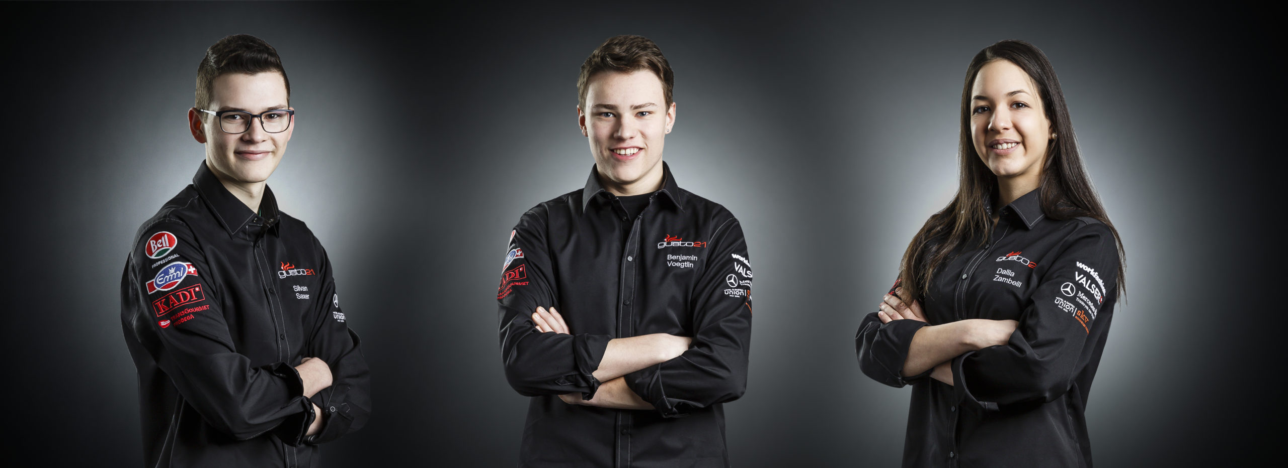 Finalisten (v.l.n.r): Silvan Saxer, Benjamin Voegtlin, Dalila Zambelli